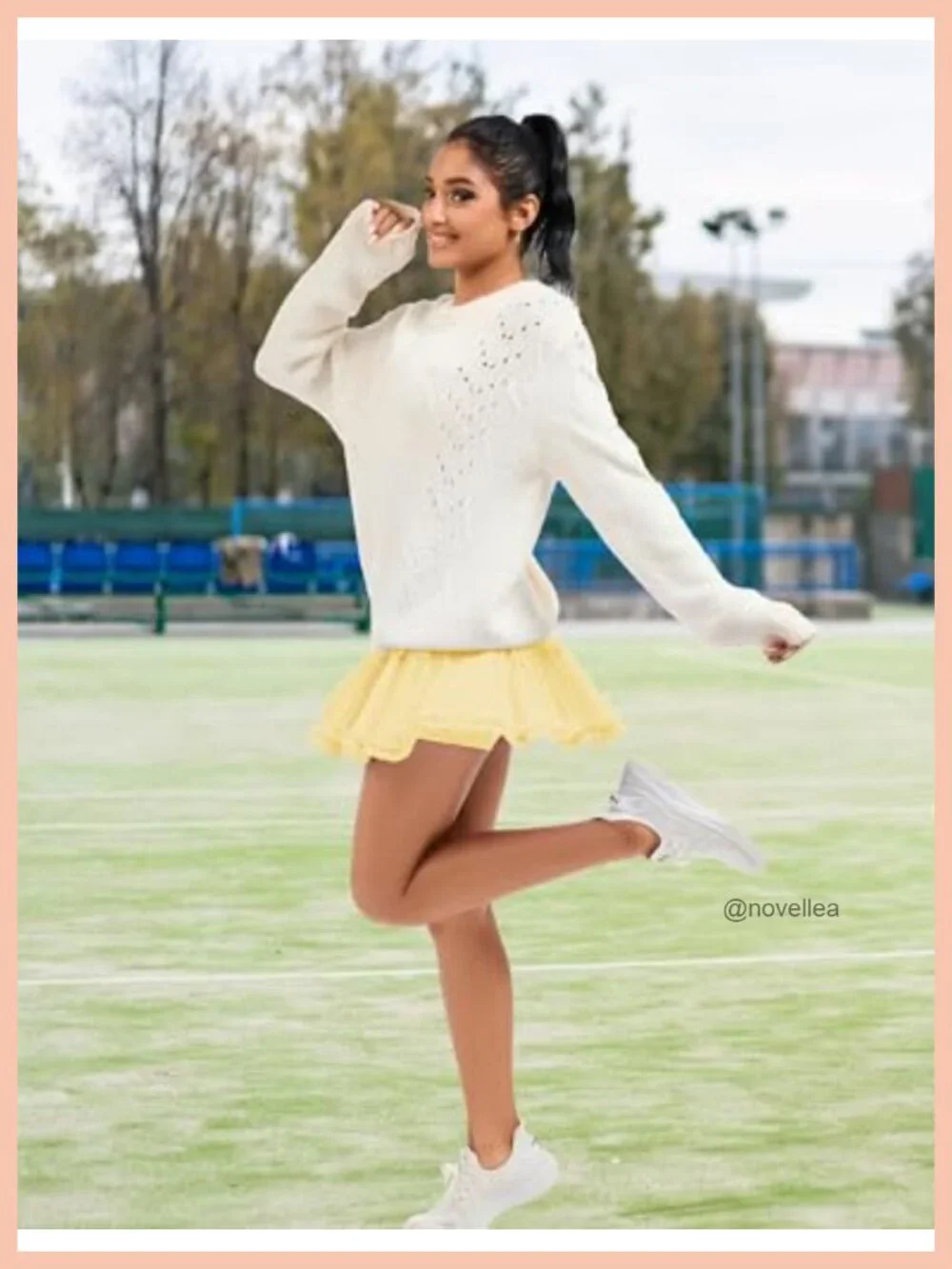 Flowy Tennis Skort with Shorts & Pockets High Rise Mini Ruffle Skirt